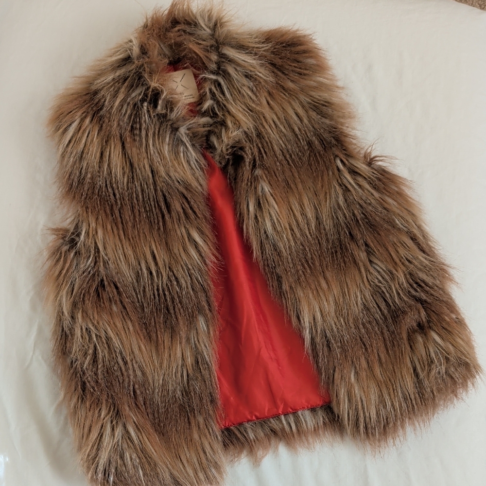 Pins & Needles Brown Faux Fur Vest